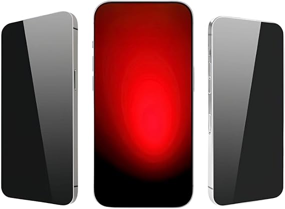 iPhone 16 Pro Max用プライバシーガラス、9H強化ガラス2枚セット。