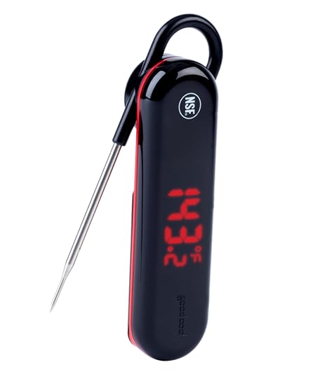 Goodcook Digital LCD Instant Read Thermometer, One Size, Red and Black
