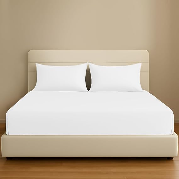 Pamposh 400 Thread Count Egyptian Cotton King Size Fitted Sheets, Ultrasoft