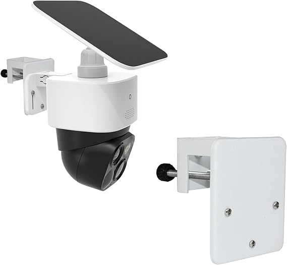 Gutter Mount Bracket Compatible with Eufy Security SoloCam S340,SoloCam E30/E42 and Eufy Security 4G LTE Cam S330, Adjustable Camera Gutter Mount Stainless Steel Mount No Drill Installation Outdoor