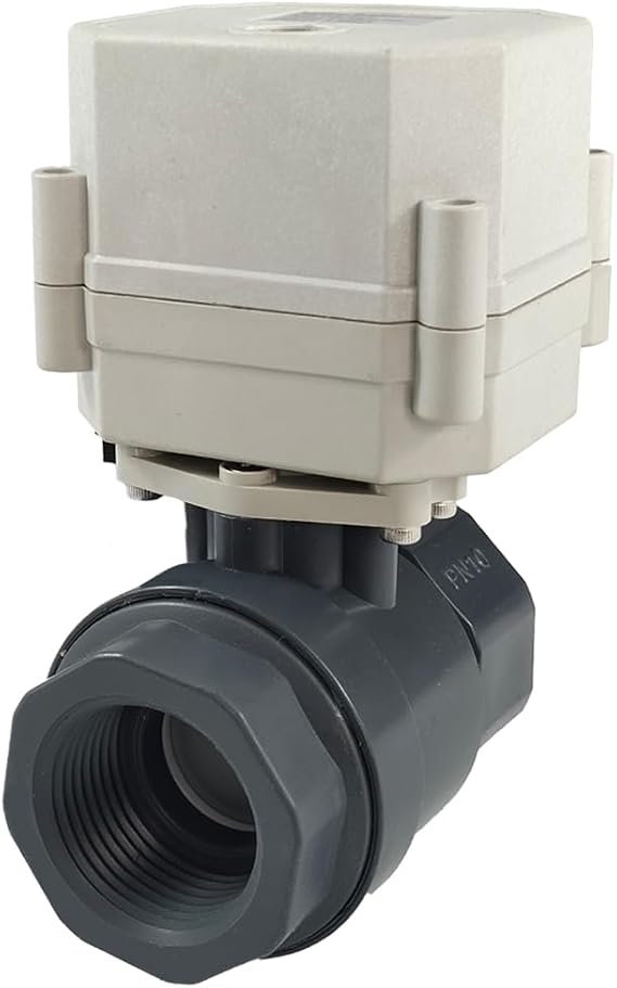 3/4" DN20 Motorized Ball Valve,110VAC-230VAC PVC 2 Way Electric Ball Valve with Indicator,CR306