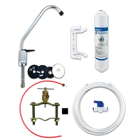Under Sink Drinking Water Filter System Including Water Filter Tap, Inline Water Filter and Accessories | Aqua Quality | Removes Chlorine, Pesticides, Herbicides, VOCs, and more.