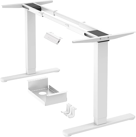 ErGear Height Adjustable Desk Frame with 2 Motors White