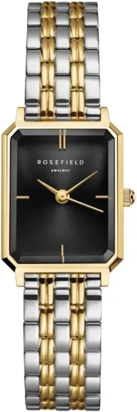 Rosefield Octagon XS Black Gold with Black Dial and 19.5x24 mm Gold Case OBGSG-O61 Stainless Steel