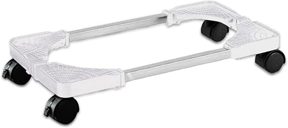 CPU Stand Mobile CPU Stand, Adjustable CPU Holder PC Host Cooling Chassis Bracket with Locking Caster Wheel, Scalable PC Tower Stand Computer Tower Stand(White)