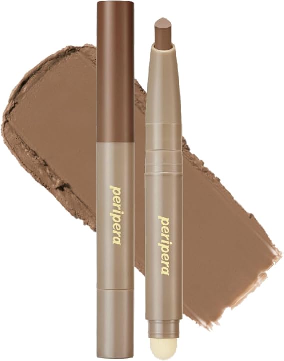 PERIPERA Pratik Uygulanan Çift Taraflı Kontür Stick V Shading Blending Stick (002 Deep Brown)