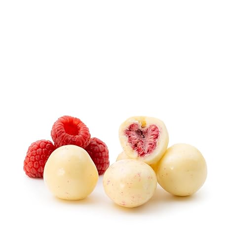 Raspberries Freeze Dried in White Chocolate 250 g
