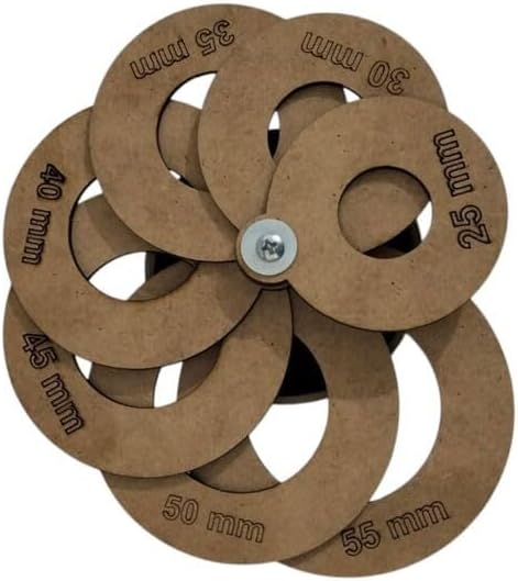 ASUDE HEDİYELİK 1 set Çok Amaçlı Meyve Çapı, Kalibre Ölçme Aracı Arası Taşınabilir Ölçüm Seti 25-55mm-