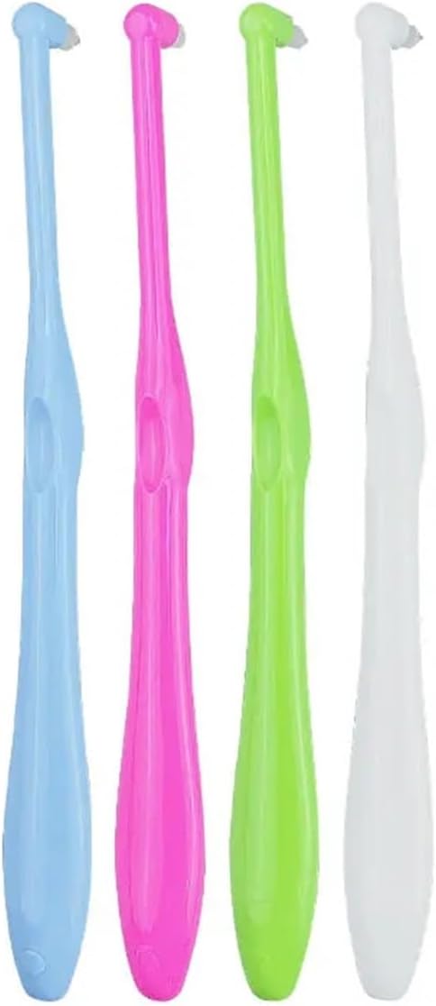 Single-tuft Toothbrush 4pcs Tuft Toothbrush Tufted Brush End-Tuft Interspace Trim Single Interdental Oral Care for Cleaning