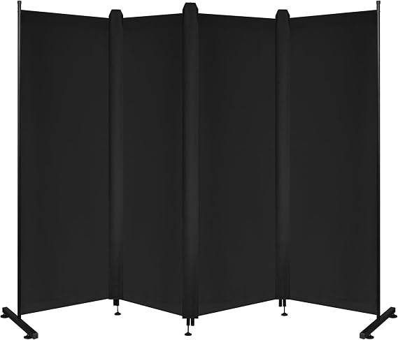 REDCAMP 4-Panel Portable Privacy Screen Freestanding with Sealing Strips
