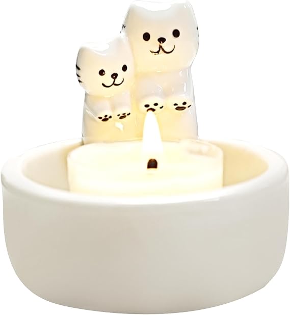 Cat Candle Holder,Cartoon Kitten Candle Holder