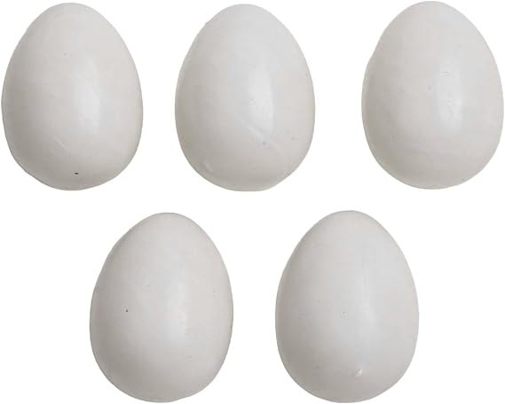 Realistic Simulation 12 Pigeon Eggs Made of Solid Plastic to Support Safe Hatching Practices in Birds