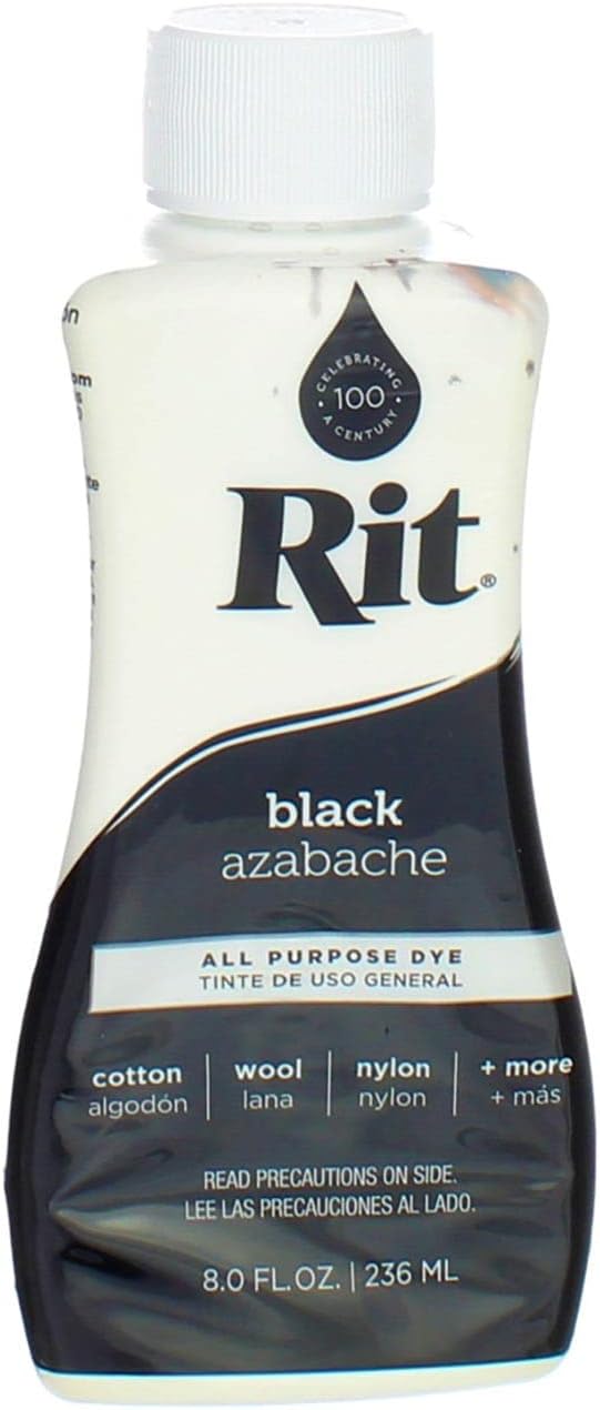 Rit All-Purpose Liquid Dye, 8 Ounce, Black (Тwo Рack)