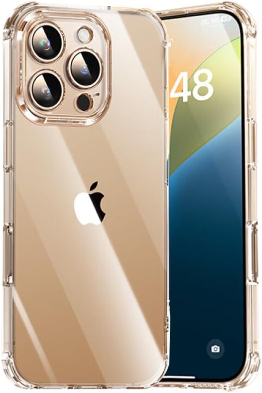 Melomon Clear Case for iPhone 16 Pro (6.3''),16 Pro Clear Case Anti-Scratch PC Back, Slim Soft TPU Shockproof Bumper Cover for iPhone 16 Pro - Clear