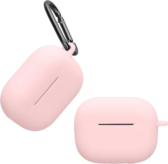 kwmobile Case Compatible with Huawei Freebuds SE 4 ANC Case - Silicone Cover Holder for Earbuds - Dusty Pink