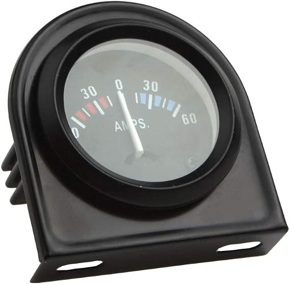 Universal Car Automotive 2" 52mm Pointer AMP Gauge Meter Kit White LED Light Indicator