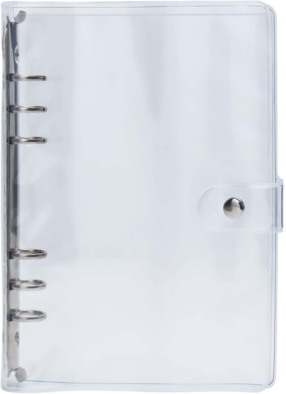 Clear A5 Binder with Top Loading Inner Pocket 20mm Diameter Silver Rings