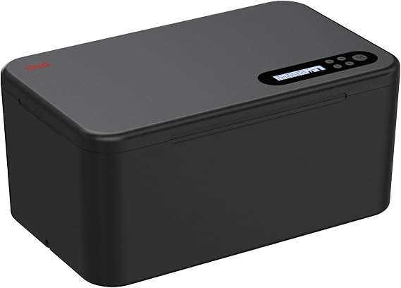 iDiskk Safe Timed Lock Box with Timer, Phone Lock Box for Unplug from Phones, Self-Control Timer Lock Box for Addiction Management, Black