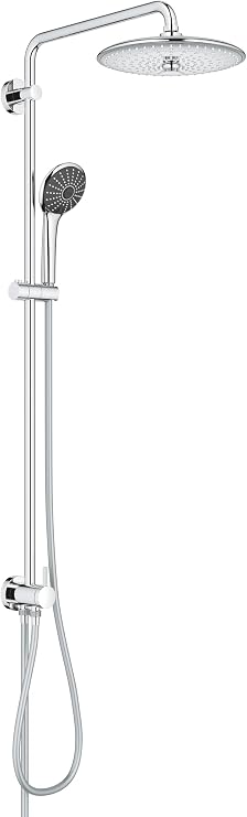 GROHE Vitalio Joy System 260 Yön Değiştiricili Duş Sistemi | Duvar Dışı Bağlantı | 3 Akışlı Tepe Duşu / 3 Akışlı El Duşu / 1750mm & 800mm Duş Hortumu | Su Tasarruflu | Duş Başlığı | Krom | 27357002