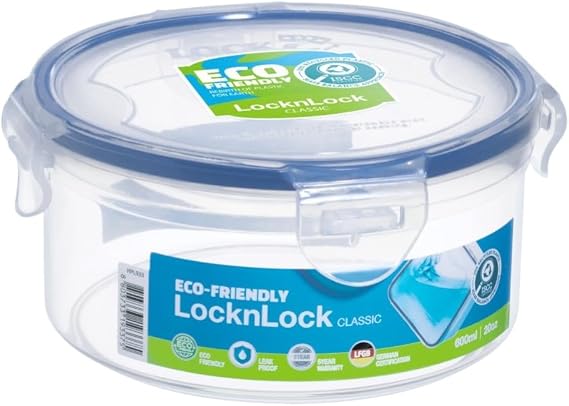 LocknLock Classic Round 600ml Airtight Food Storage Container with Lid