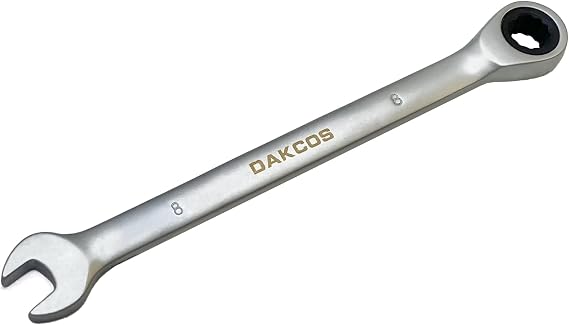 DAKCOS Combination Ratchet Wrench 8 mm Metric Ratchet Combination Spanner