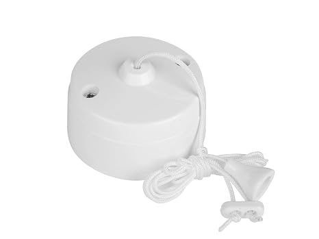 Dencon Ceiling Pull Switch 6a 1 Way White