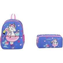 Unicorn Anaokul Çantası ve Kalem Kutu, Lila-Pembe