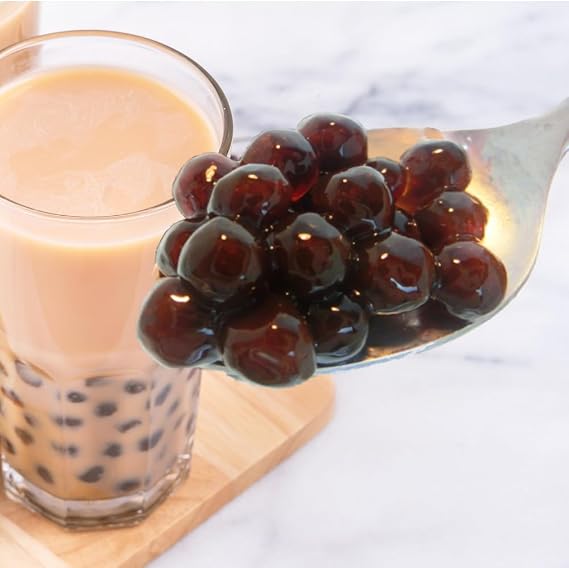 Tapioca Black Tapioca Milk Tea, 2.2 lbs 1 kg, Approx. 30 to 40 Servings, Frozen, Black Tapioca