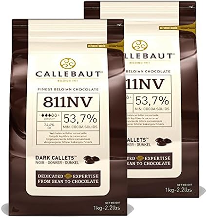 Saver Bundle Callebaut, 54% Dark Chocolate Chips (2 x 1kg Bundle)