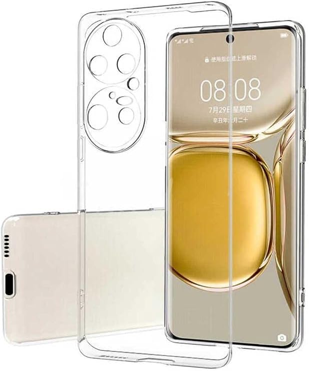 Huawei P50 Pro Uyumlu Kılıf Şeffaf Süper Silikon Kapak