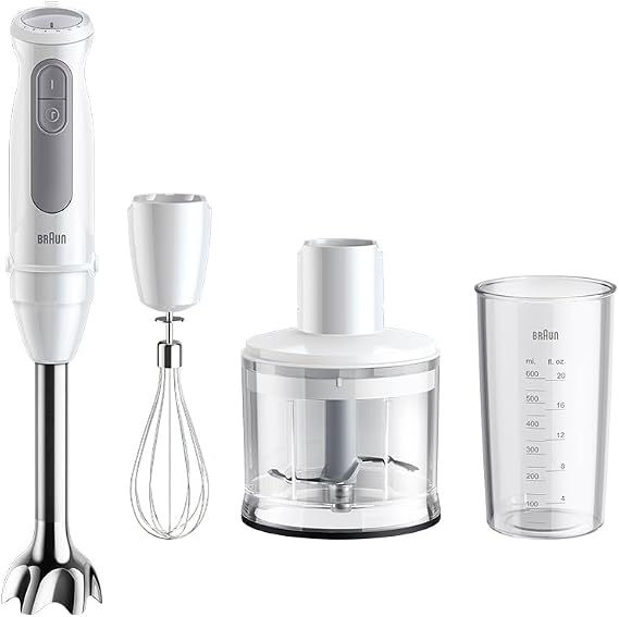 Braun MultiQuick 5 – 1000 W Minipimer with Chopper 500 ml White