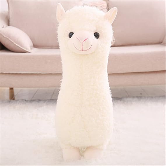 Alpaca Soft Toy Plush Toy Cute Soft Cuddly Toy Plush Horse Toy (White 28 cm)