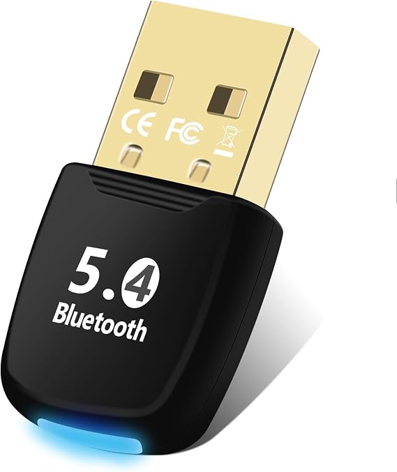 Flintronic Bluetooth 5.4 Adapter, Bluetooth Dongle for PC, USB Bluetooth Dongle Receiver for Windows 7/8.1/10/11, EDR and BLE Modes, Plug & Play, For Game Controller, Headset, Phone, Keyboard, Mouse