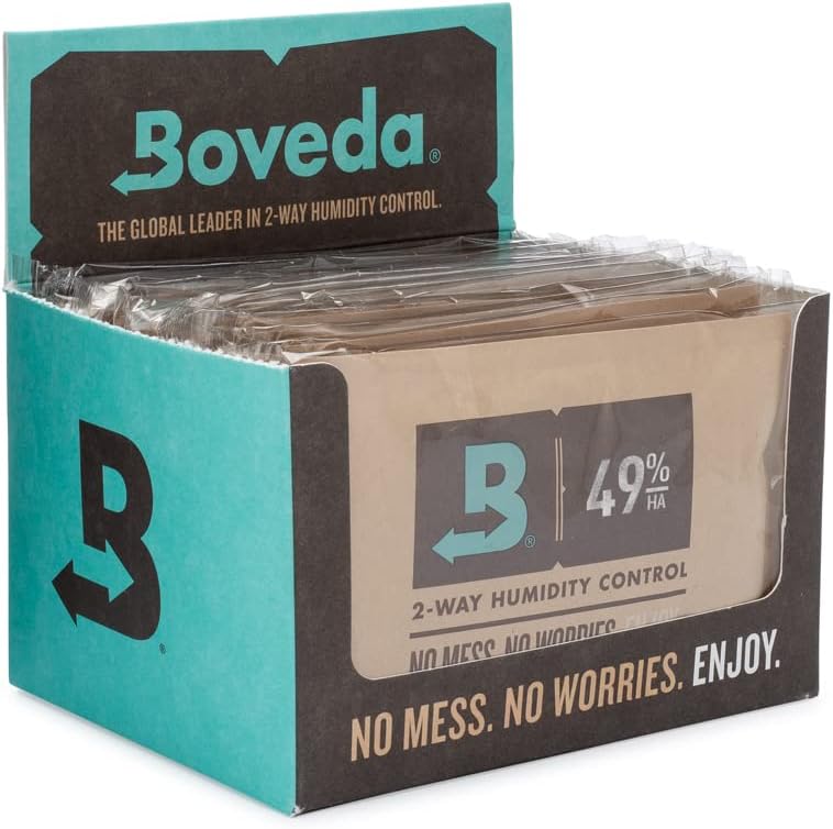 Boveda Highly Absorbent 49% Bi-Directional Humidity Control Pack for Extreme Humidity Instruments - 12 Pack - Size 40 - Musical Instrument Case Moisturizer - Anti-Warp - Individually Wrapped