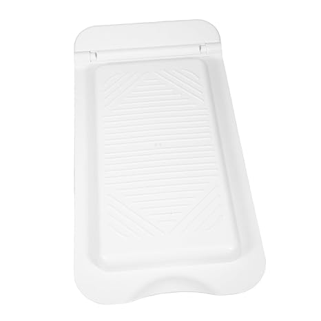 Thickened Plastic Squat Toilet Cover Lid Replacement with Anti-slip Surface Heavy Duty Squatting Pit Toilet Lid for Bathroom Restrooms White