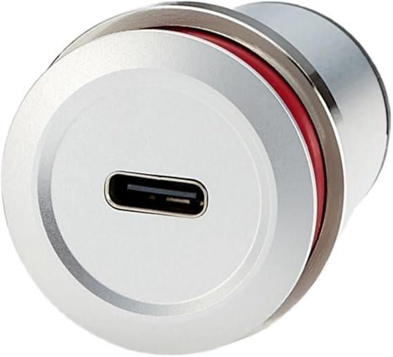 USB 2.0 to USB 3.1 C Embedded Panel Mount Connector Female to Type C Female Threaded Fixed Flush Mount Adapter Pass Through Converter for Data Transfer Fast Charging (1pc)