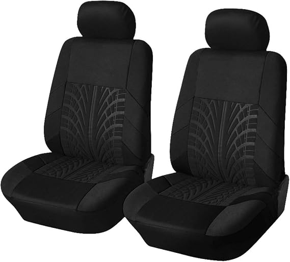 4 Pcs Polyester Car Seat Covers Full Set Heavy Duty Fabric Seat Protector for BYD Seal U DM-i 2024 2025 2026, Airbag Compatible Machine Washable Interior, black