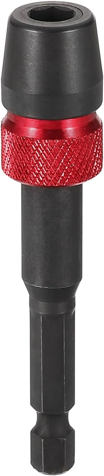 sourcing map Screwdriver Bit Holders Set 3 Inch CR-V Steel Torsion Impact Bit Holder Kits Quick Release Extension Adapter with 1/4 Inch Hex Shank for Industry Home Auto, Red Black