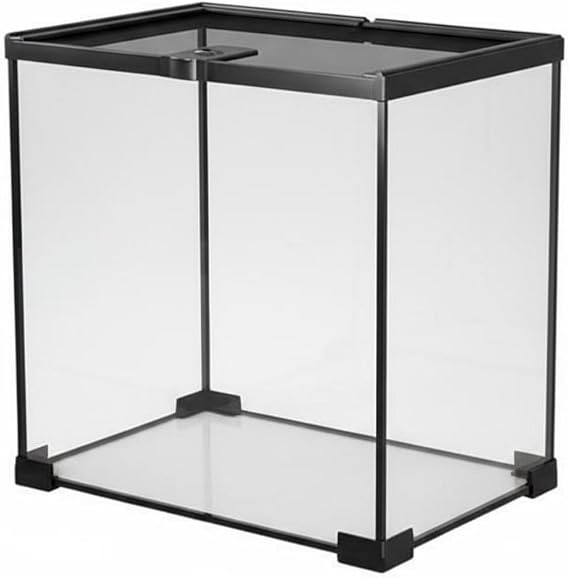 Stackable Reptile Tank Ventilation Reptile Habitat High-Clearness View Panoramic Tank for Desktop, 30-20-30cm