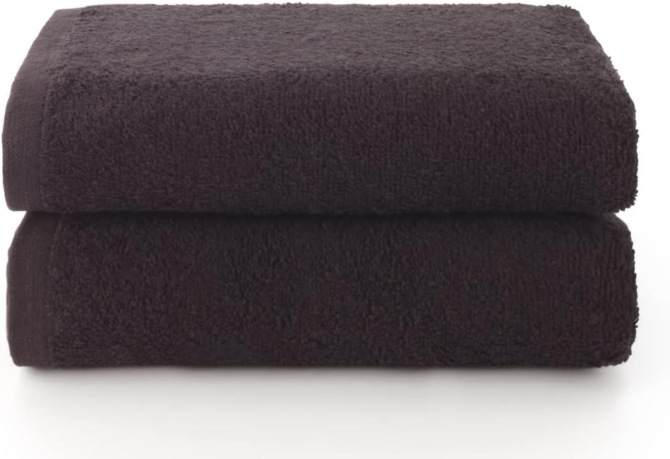 Top Towel - Plus - Large bath towels - Bath towels - 2 face towels or bidet - 30x50 cm - 100% Cotton - Black