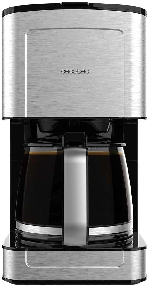 Cecotec Coffee 56 Heat Drip Coffee Maker, 800W Power, Capacity 1.2L for 10 Cups, Stainless Steel Finishes, Drip Spout, Permanent Filter or Paper, Auto Shut-off