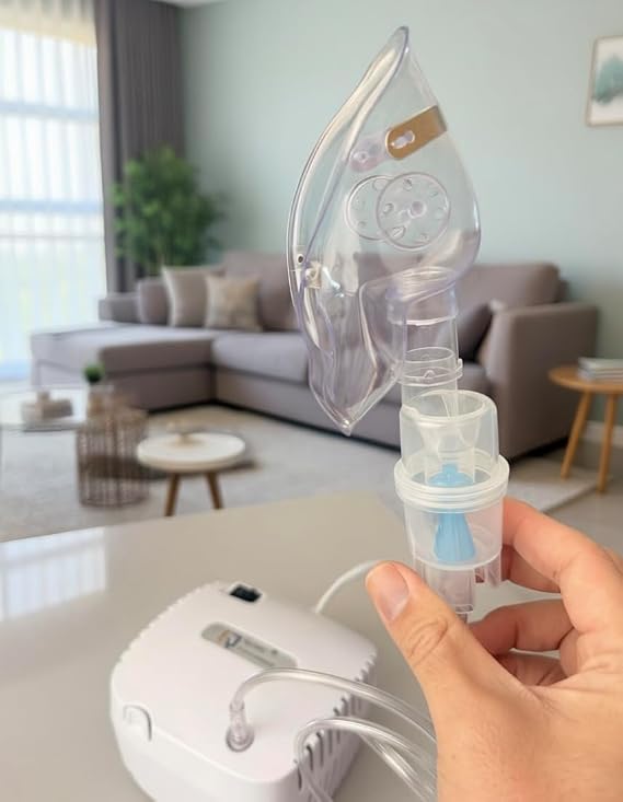 NB-222C Compressor Nebuliser Inhaler for Adults and Kids, Portable, One Touch Operation, Low Noise, for Home Use