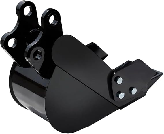 Sorandy 7.87 Inch Small Excavator Bucket, Alloy Steel Narrow Digger Mini Excavator Bucket for Pipeline Excavation and River Dredging, Mini Digger with Metal Teeth
