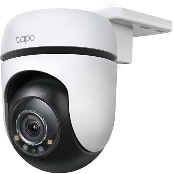 TP-Link Tapo TC41 2K Dış Mekan Pan/Tilt Güvenlik Wi-Fi Kamera, IP65 Hava Koşullarına Dayanıklı, Hareket Algılama, 360° Görsel Kapsama Alanı, Tam Renkli Gece Görüşü, Yerel Depolama, Alexa ve GoogleHome
