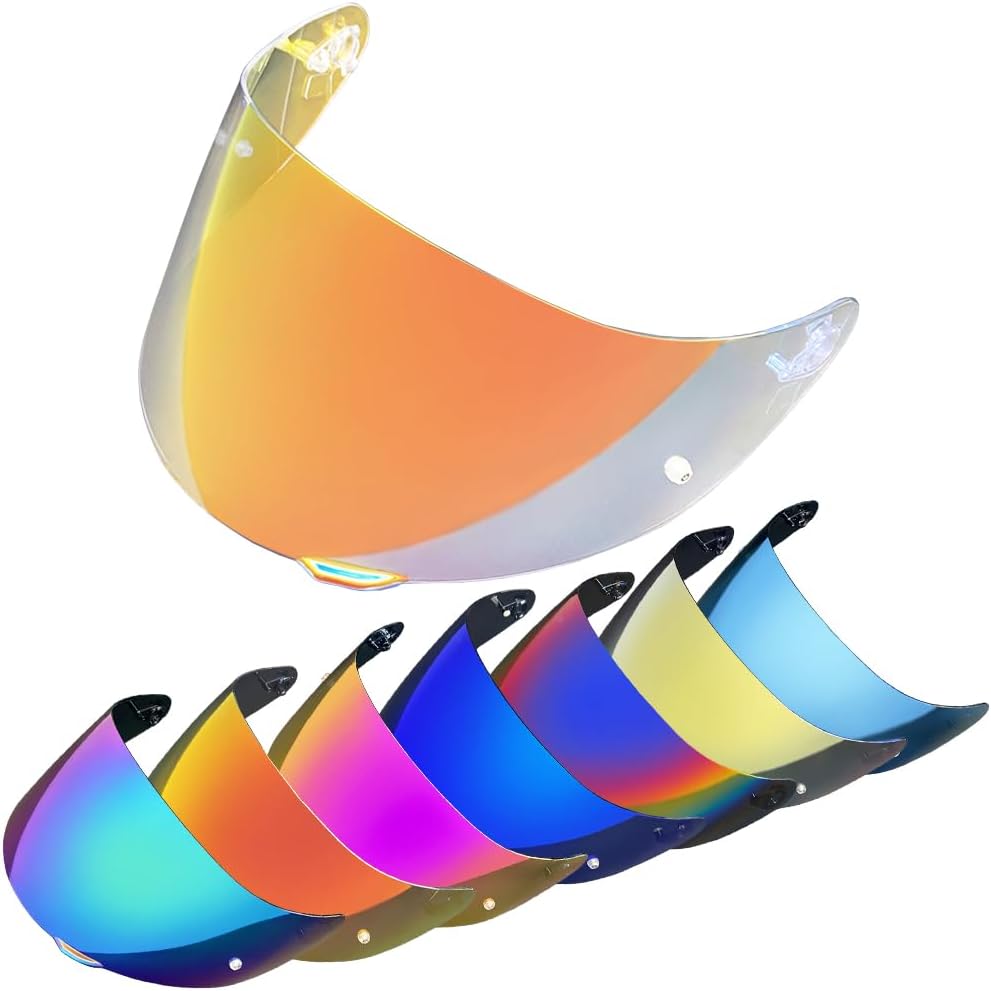 KMAN Motorcycle Helmet Visor Shield for AGV K3SVK5 K1 K5S Sunscreen Capacetes Lens Cascos Accessories (Revo Clear Gold)