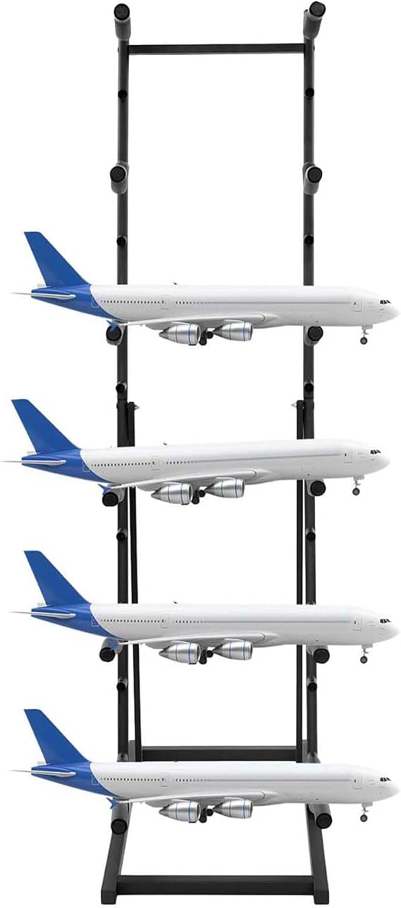 Multi-Function Display Stand, RC Plane Holder with 6 Shelves, Airplanes Storage Rack System, 6 Tiers, for Hobby Rooms, Garage
