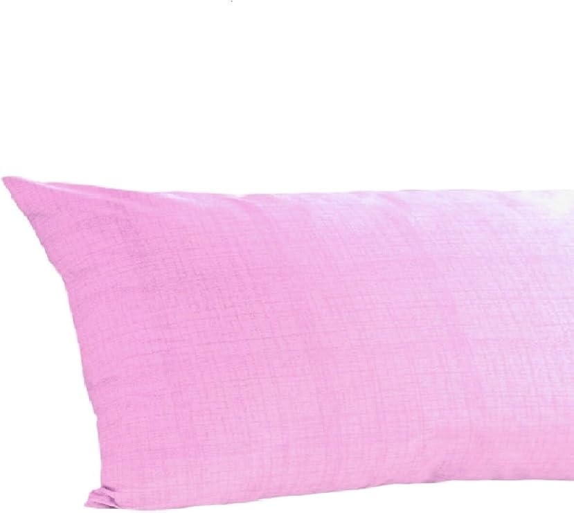 Alla Turca-Ranforce Yan Yatış Yastık Kılıfı 40x120 Cm Toz Pembe (Toz Pembe)
