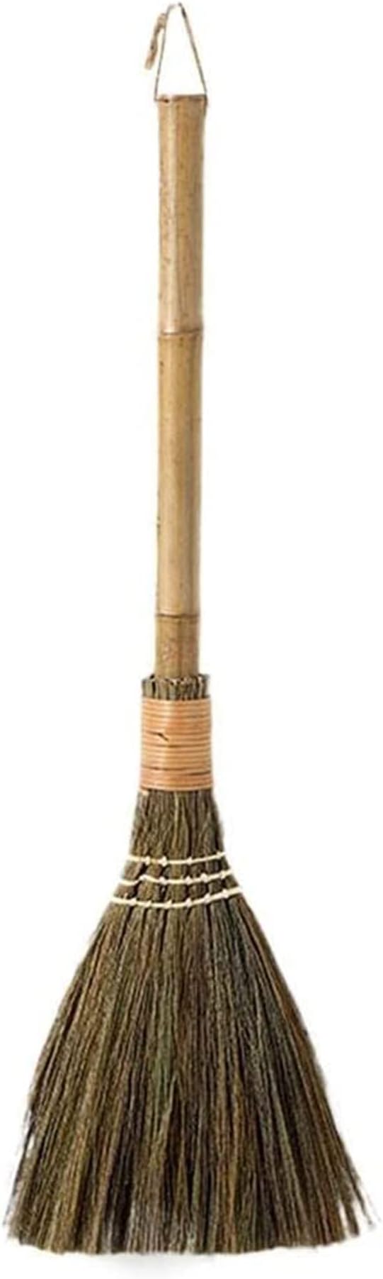 Straw broom - Standing tail broom hand for traditional corn broom bristle broom brush cleaning, dusting brush,62CM [Energy Class A]
