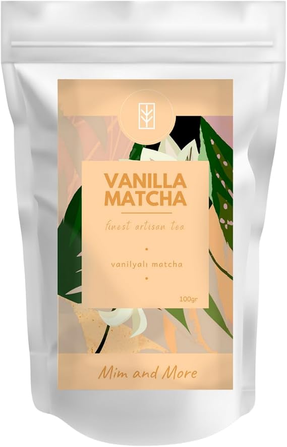Mim and More Vanilla Matcha - Vanilya Aromalı Matcha, 100 Gr