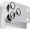 Kamera Lens Koruyucu için iPhone 17 Pro Max 6.9 Inç Tam Kapsamlı 9H Temperli Cam Mat Metal Plaka, 1 Paket Silver, iPhone 17 Pro Max